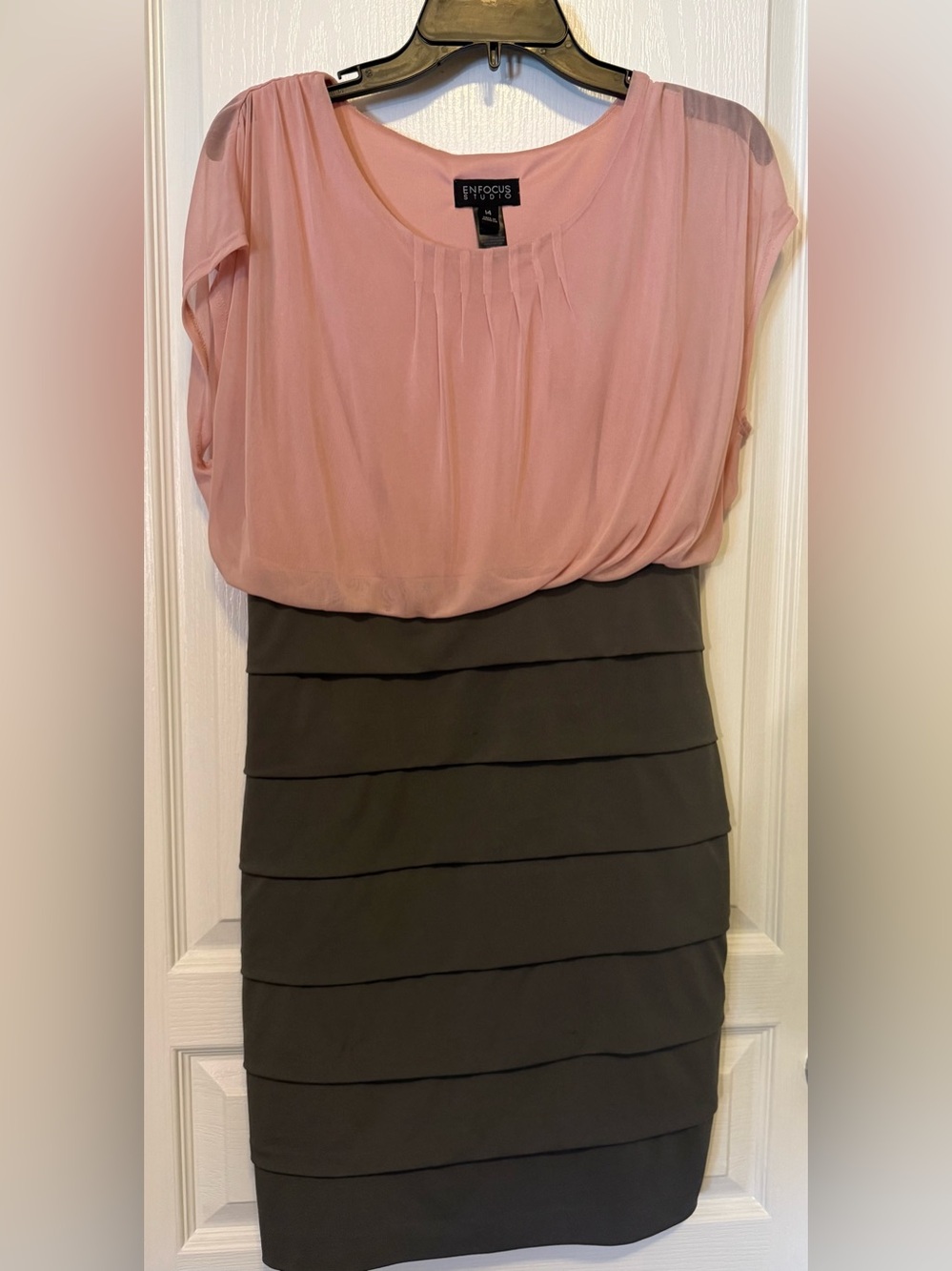 Dress Enfocus Studio Pink & Gray Size 14